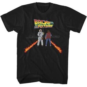 Back Future Fire Streaks Retro Movie Graphic Unisex T-Shirt